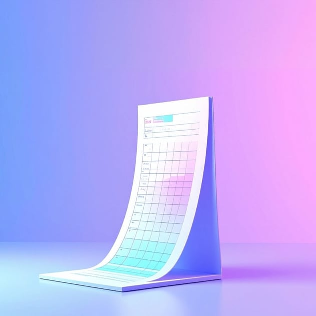 A blue and purple calendar on an abstract background