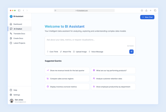 BI Assistant chatbot for Enterprise