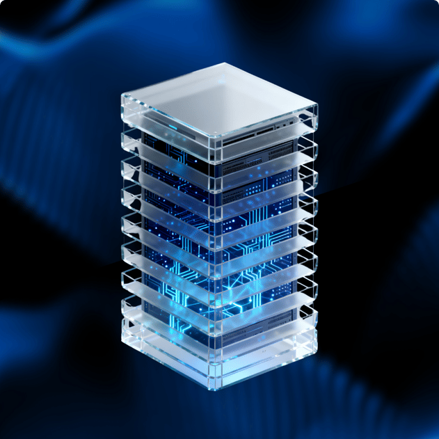 Abstract and futuristic concept of a modern data stack